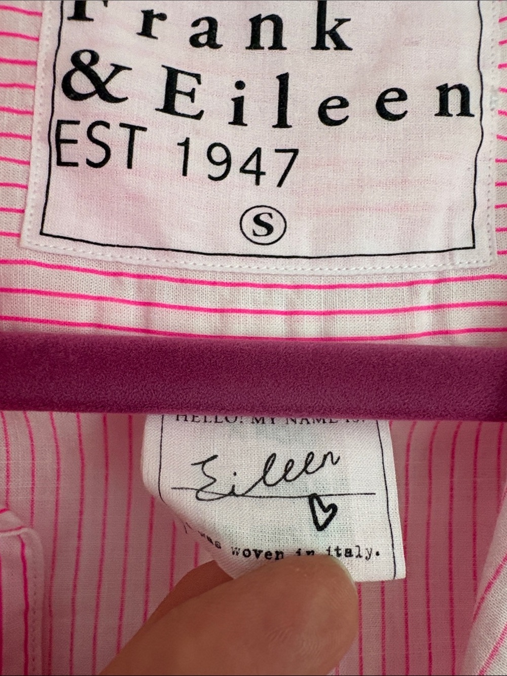Frank & Eileen Eileen Hot Pink blouse. - Picture 2 of 4